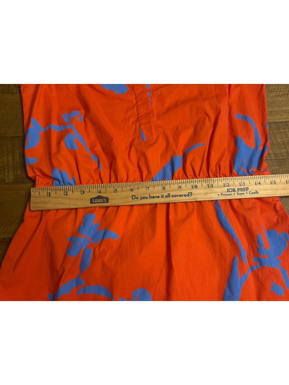 Tory Burch Garden Port Mini Shirt Sleeveless V-neck Dress Size 6 Orange